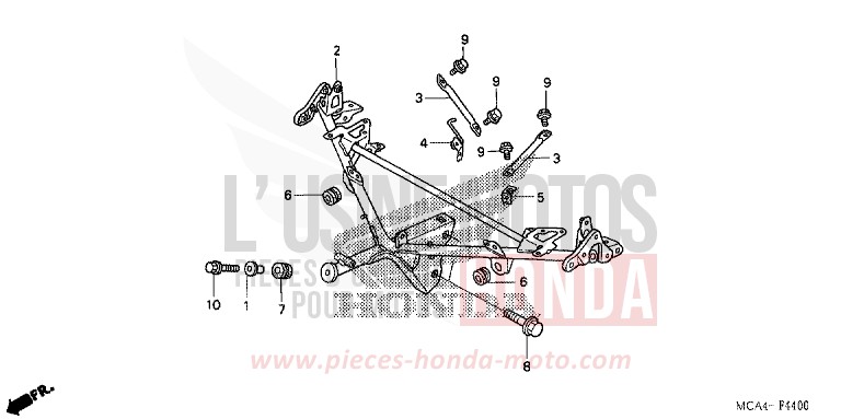 SOUTIEN DE CAPOT (GL1800A1/A2/A3/A4/A5) de Gold Wing BILLET SILVER METALLIC (NHA27B) de 2005
